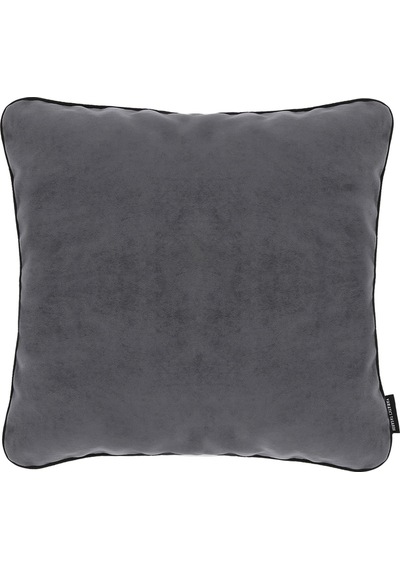 Biyeli Kırlent Yastık Kılıfı Antrasit Rengi 45x45