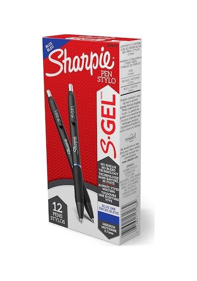 Sharpie Gel Jel Mürekkepli Tükenmez Kalem, 0.7mm, Mavi 12'li Çok Renkli