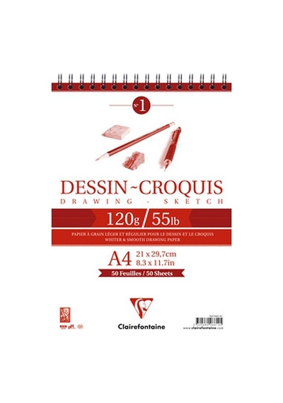Clairefontaine Dessin Croquis Çizim Defteri 120G 50 Yaprak A4