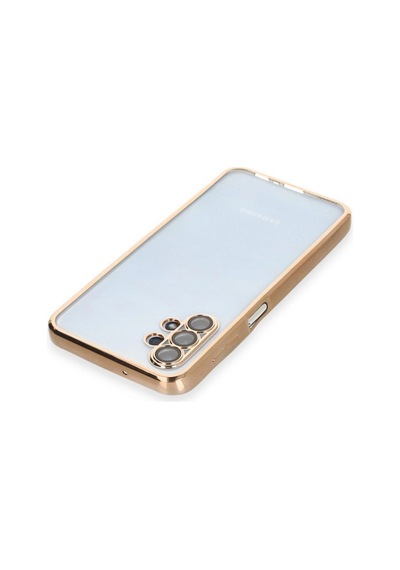 Tedar Samsung Galaxy Uyumlu A13 4g Kılıf Razer Lensli Silikon - Gold Najmaddin standart