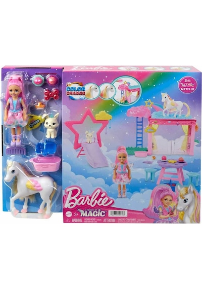 Hnt67 Barbie A Touch Of Magic Chelsea Ve Pegasus Oyun Seti