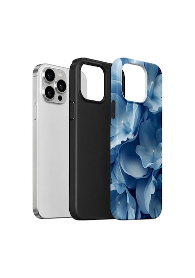 Velvoria Valestra Mavi Ortanca Apple iPhone Uyumlu 15 Pro Darbe Korumalı Kılıf Valestra Select - Mavi Ortanca