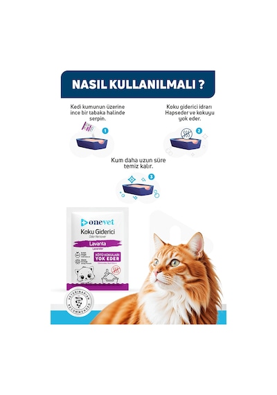 Onevet Kedi Kumu Koku Giderici Lavantalı 15 Adet 25 Gr