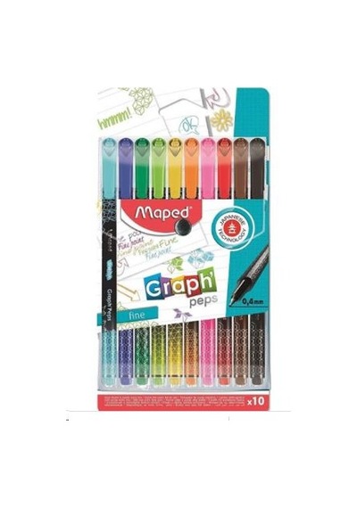 Maped Fıneliner Desenli 10 Lu Karışık 749050