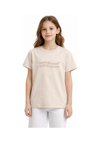 Yale Kids 8-12 Yaş Kız Çocuk Tişört Bej