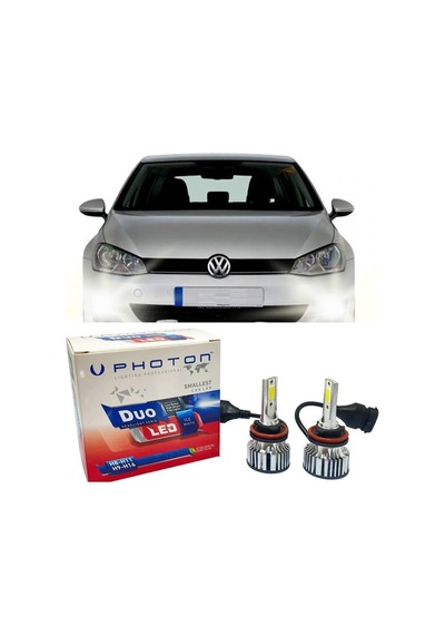 Vw Golf 7 Led Xenon Sis Farı Ampulü H11 Duo Yeni Seri Beyaz 2012-2017