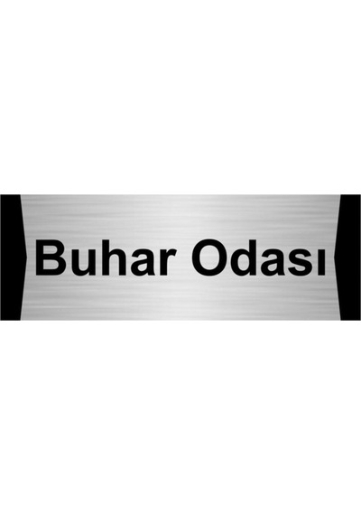 Buhar Odası 10x20cm Gümüş Renk Metal Yönlendirme Levhası