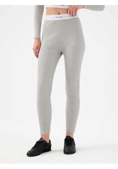 Slim Fit Kadın Eşofman Altı Gri