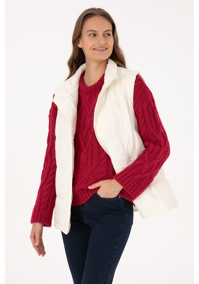 U.s. Polo Assn. Kadın Yelek Dokuma 50308632-vr256 İnci