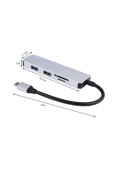 Smartgift 5 Port USB Hub Type-C bilgisayar girişli HDMI Çoklayıcı Adaptör