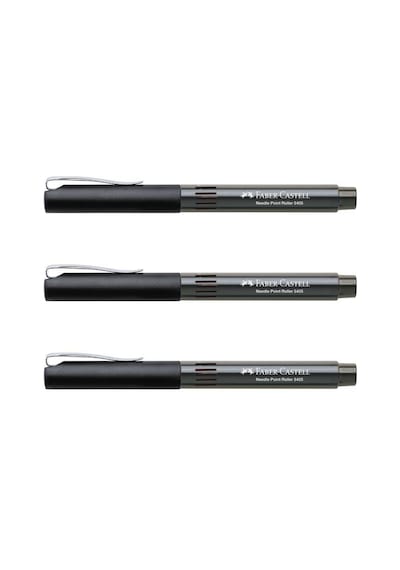 Faber-Castell 5405 Roller Kalem 0.5 Mm Iğne Uçlu Siyah 3 Adet