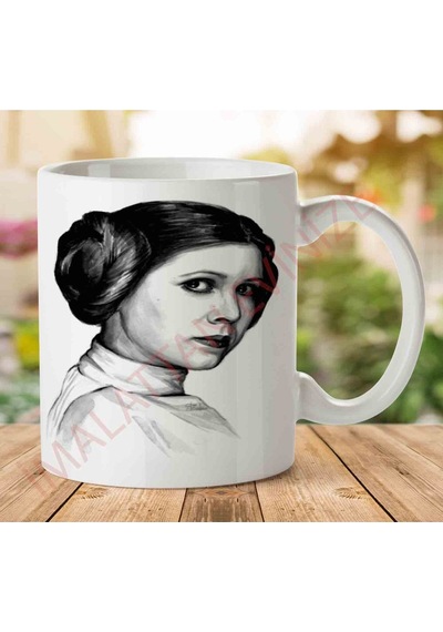 1-1168 Princesa Leia Star Wars İki Tarafı Baskılı Kupa Bardak.jpg