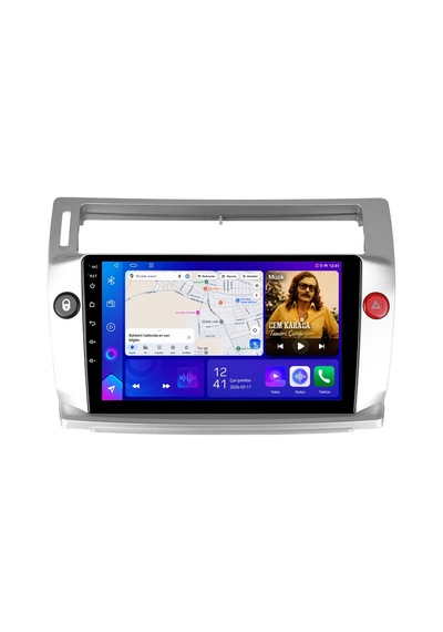 Citroen C4 2005-2011 Android Multimedya Carplay Android Auto Navigasyon Kameralı 4gb Ram 64gb 9"