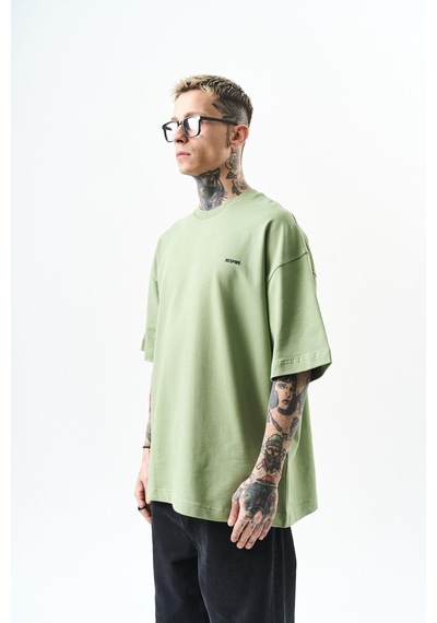 Erkek Respire Yazı Detaylı Oversize T-shirt Vişne