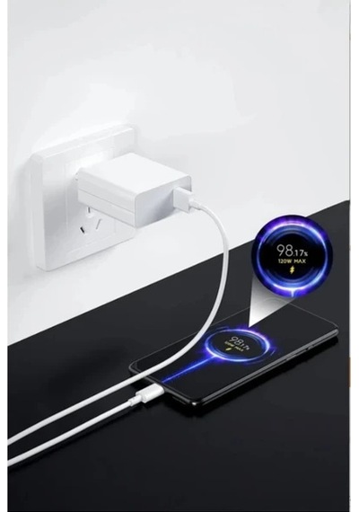 Challenger 67w Turbo Hızlı Şarj Aleti Type-c Kablo Ve Adaptör Beyaz Saniye Göstergeli