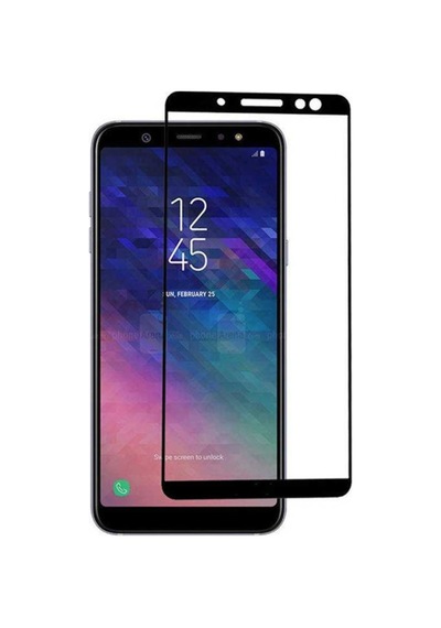 Galaxy A6 2018 Kenarları Kırılmaya Dayanıklı Cam Ekran Koruyucu