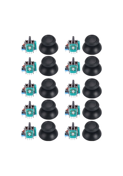 Ps5 Analog Motor Ve Topuz Seti 10+10 Playstation 5 Tamir Ps5 Motor Kol Tamir Seti Yedek Parça Mavi