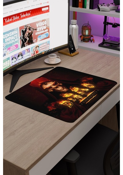 Diablo Kaymaz Dikişli Kauçuk Oyuncu Mousepad V5 - 48x40 Xl Gaming Mouse Pad Fare Altlığı