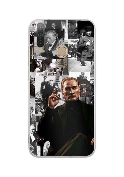 General Mobile Gm 10 Uyumlu Mustafa Kemal Atatürk Kolajları Baskılı Silikon Kılıf