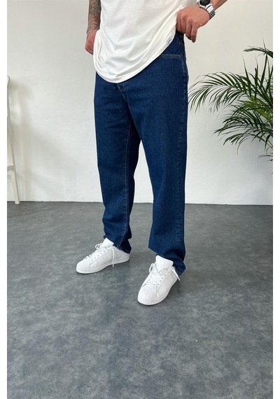 Koyu Mavi Baggy Pantolon 15479-7-Erkek Koyu Mavi