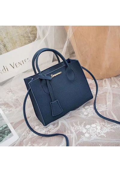 Dongxiaojie Vintage Lychee Baskı Çantası Çok Yönlü Banliyö Üst Kol Çantası Seyahat Düğün İçin Uygun Azul