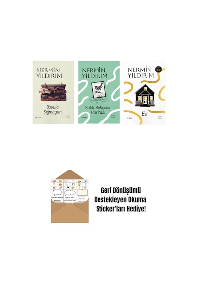 Bavula Sığmayan Ciltli + Saklı Bahçeler Haritası Ciltli + Ev Ciltli + Okuma Sticker'ları