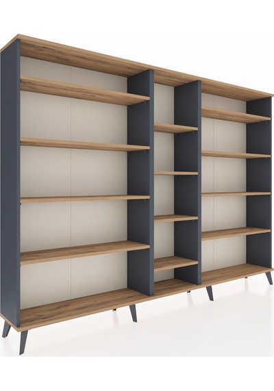 Arges Dolap 11 Raflı 220x30x163 Antrasit-çam Atlas Çam - Antrasit Arges Dolap 11 Raflı 220x30x163 Antrasit-çam Atlas Çam - Antrasit