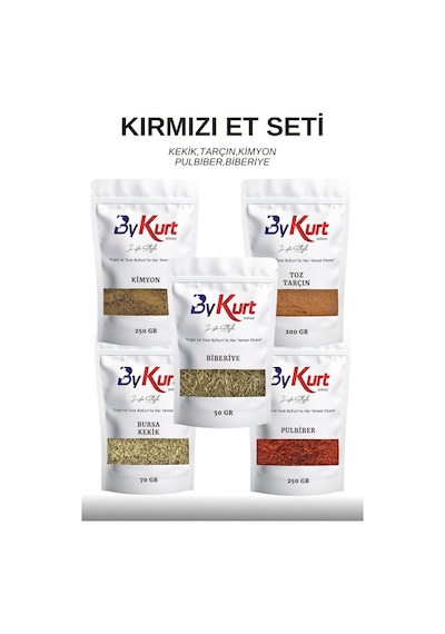 Bykurt Kırmızı Et Seti: Lezzetin En Özel Hali - Mangal Baharat Seti