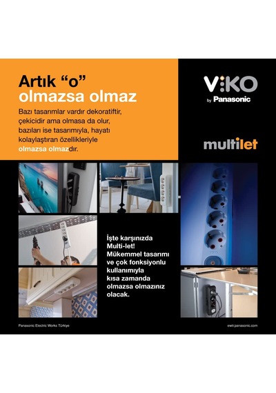 Viko Multi-let 2li Anahtar-topraklı Kablo Ç.k 5mt Priz