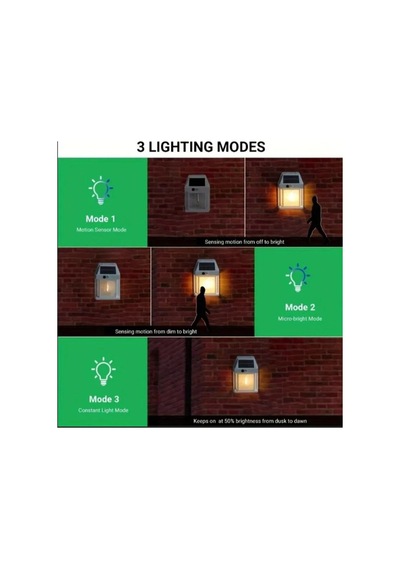 Hareket Sensörlü Güneş Enerjili Bahçe Led Ampul Su Geçirmez 3 Mod