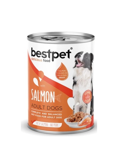 Yetişkin Köpekler İçin, Taze Somon Parça Etli Ve Soslu Yaş Mama, 400 G X 12 Adet Cok Renkli
