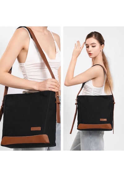 Kanvas Kumaş Kadın Omuz Çantası Smart Bags 1331 Bej