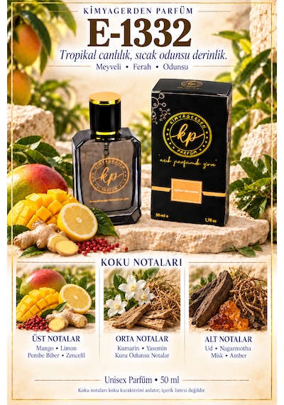 E-1332 Kp Of Fire Elit Seri - 50 Ml Erkek Parfüm Meyveli