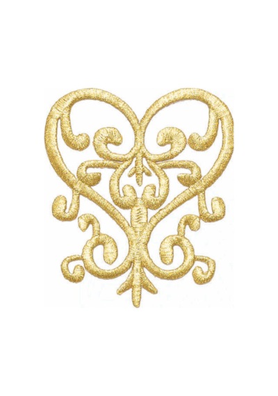 Ütü İle Yapışan Altın İşlemeli Motif Patch En :9.5 Cm Boy:11 Cm 1 Adet - 691741322 Diğer