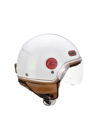 Cgm 191v Pix Vintage Bianco Bordeaux Sagomata Açık Kask Beyaz-kırmızı Kırmızı - Beyaz