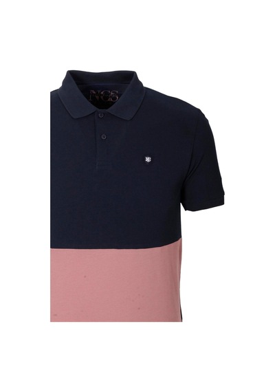 Erkek Polo Yaka Tişört Lacivert Slim Fit Ribanalı Kol Garnili T-shirt Ncs Jeans 1165-lacivert Lacivert