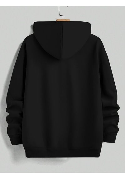 Uyguntarz Unisex Minimal Dag Baskılı Oversize Sweatshirt siyah