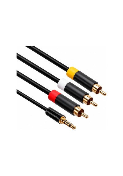 Xbox 360e Av Görüntü Ve Ses Kablosu 3.5mm Jack To 3 Rca Kompozit Tv Bağlantı Rca Kablo Yedek Parça