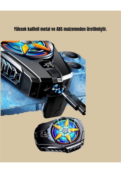 Hubrendy Tekno Oyunlar İçin Telefon Soğutucu 65-85 Mm Uyumlu, Dijital Ekranlı Yeni Nesil