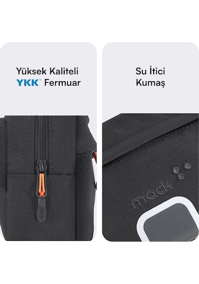 Mack Mce-1226 Explor Crossbody Seyahat Çantası Siyah