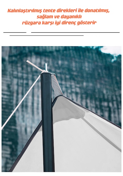 Shufa Glamping 500 300cm Tarp Güneş Ve Rüzgar Koruma Tentesi Bej