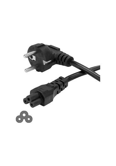 3x1 Yonca Power Güç Kablosu Notebook Adaptör Kablosu 3m