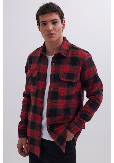 Tudors Erkek Slim Fit Dar Kesim Çift Cepli Kapaklı Spor Yaka Kareli Oduncu Gömlek-41808 Çok Renkli Tudors Erkek Slim Fit Dar Kesim Çift Cepli Kapaklı Spor Yaka Kareli Oduncu Gömlek-41808 Çok Renkli