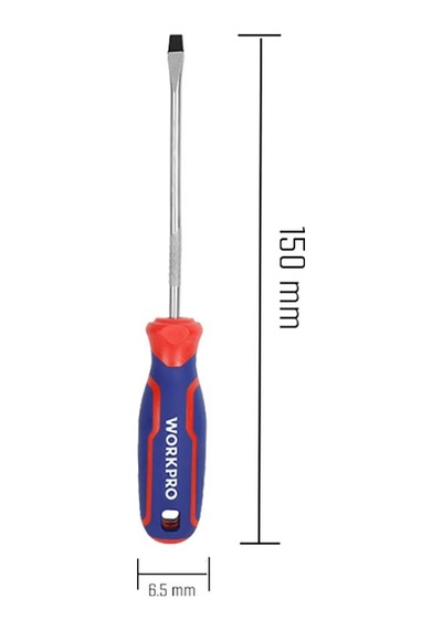 Workpro Wp221020 6.5x150mm Cr-v Manyetik Profesyonel Düz Tornavi