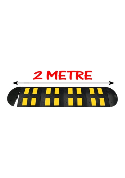 Yol Kasisi Hız Kesici Kasis Kauçuk Şaseli Yol Kasis Kauçuk Otopark Kasisi 2 Metre 50x50 Cm