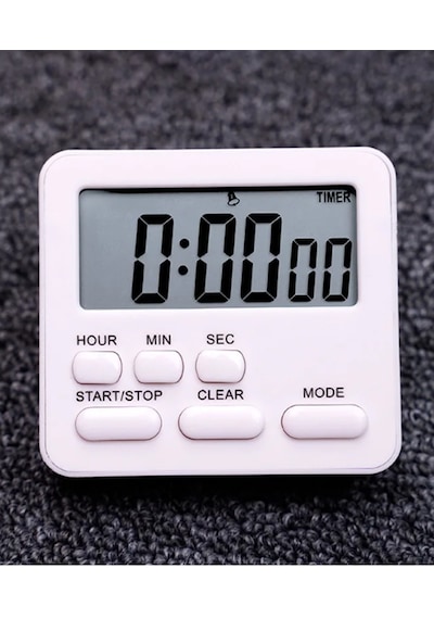 Js-303 Alarmlı Dijital Öğrenci Sınav Kronometresi 24 Saat Geri Sayım Cihazı Saat - Alarm / Kronometre Beyaz