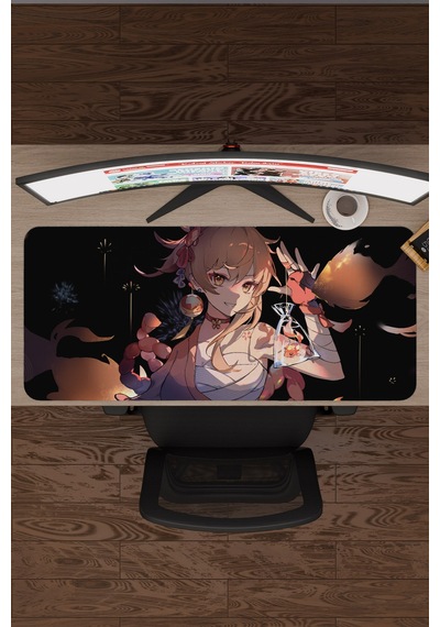 Yoimiya Genshin Impact Anime Gacha V5 - 90x40 Xxl Gaming Mouse Pad Fare Altlığı