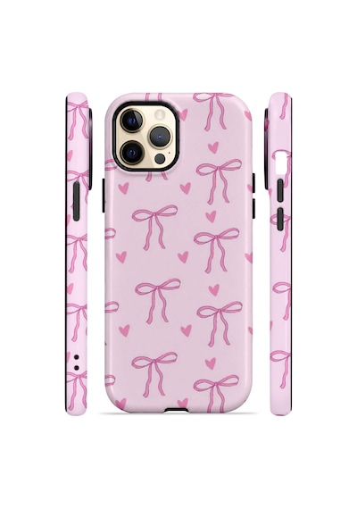 Velvoria Valestra Candy Pink Ribbon Toss Apple iPhone Uyumlu 12 Pro Max Magsafe Koruma Kılıfı Valestra Magline - Candy Pink Ribbon Toss