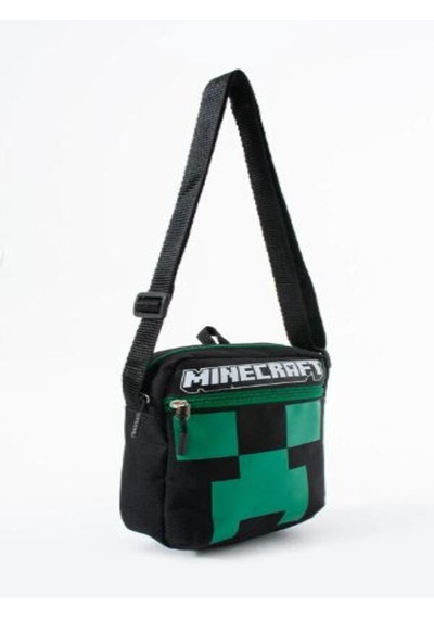Aoteman Trg Minecraft Creeper Çocuk Omuz Çantası 3 Bölmeli Su Geçirmez Kumaş 21 16 6 Cm Siyah - Yeşil