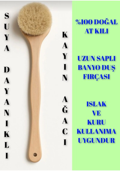 Üçlü Banyo Seti At Kılı Banyo Sırt Fırçası+ Kaktüs Otu Tırnak Temizleme+ Eldiven Kabak Lifli Banyo Lifi Suya Dayanıklı Kayın Ağacı